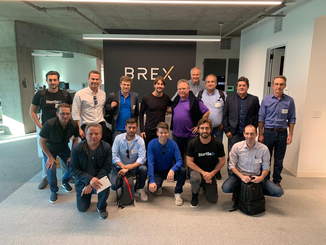 Delegation group photo at the Brex offices