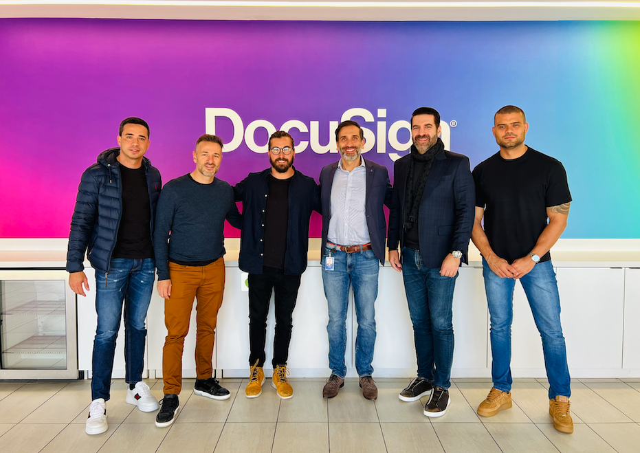 Group photo at the DocuSign offices