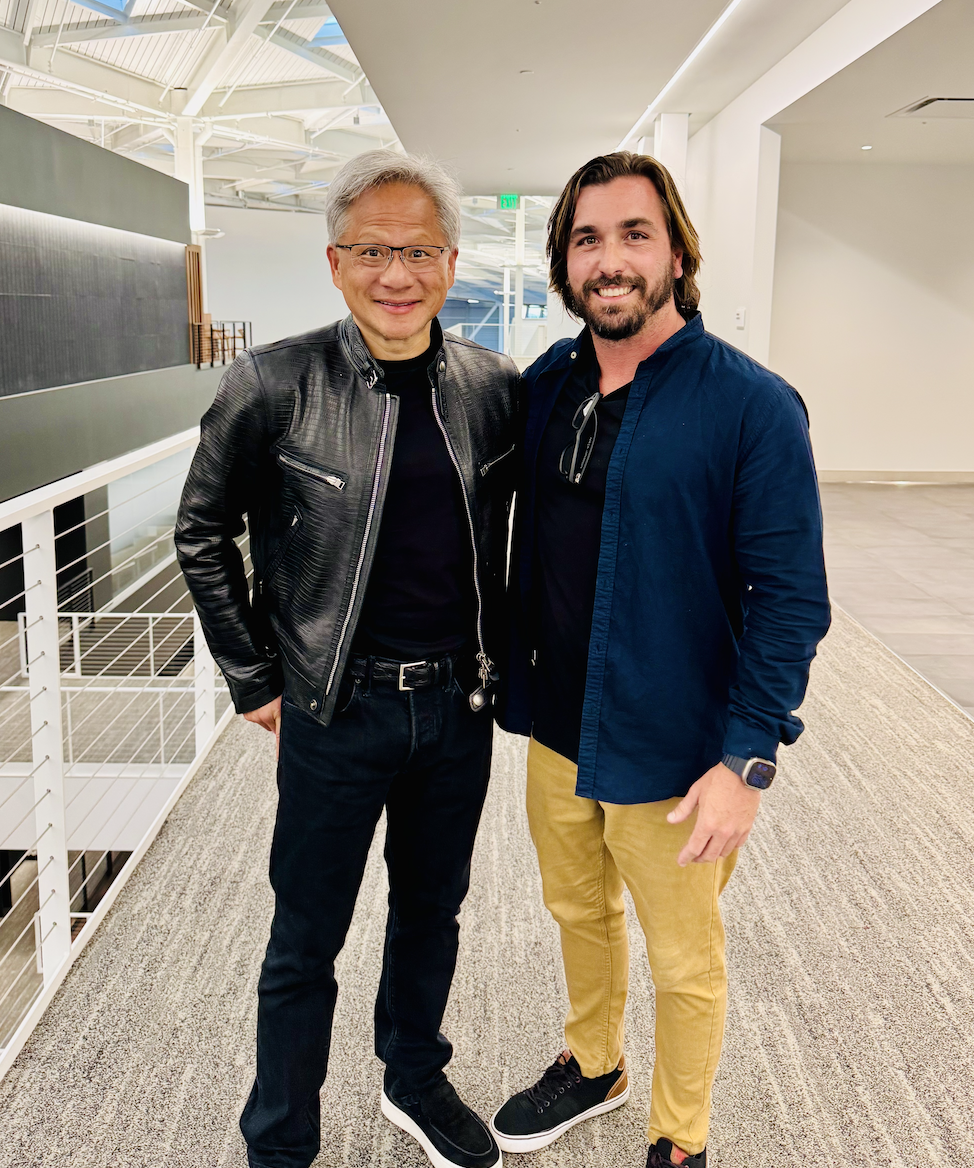 Portrait with Jensen Huang at the NVIDIA offices